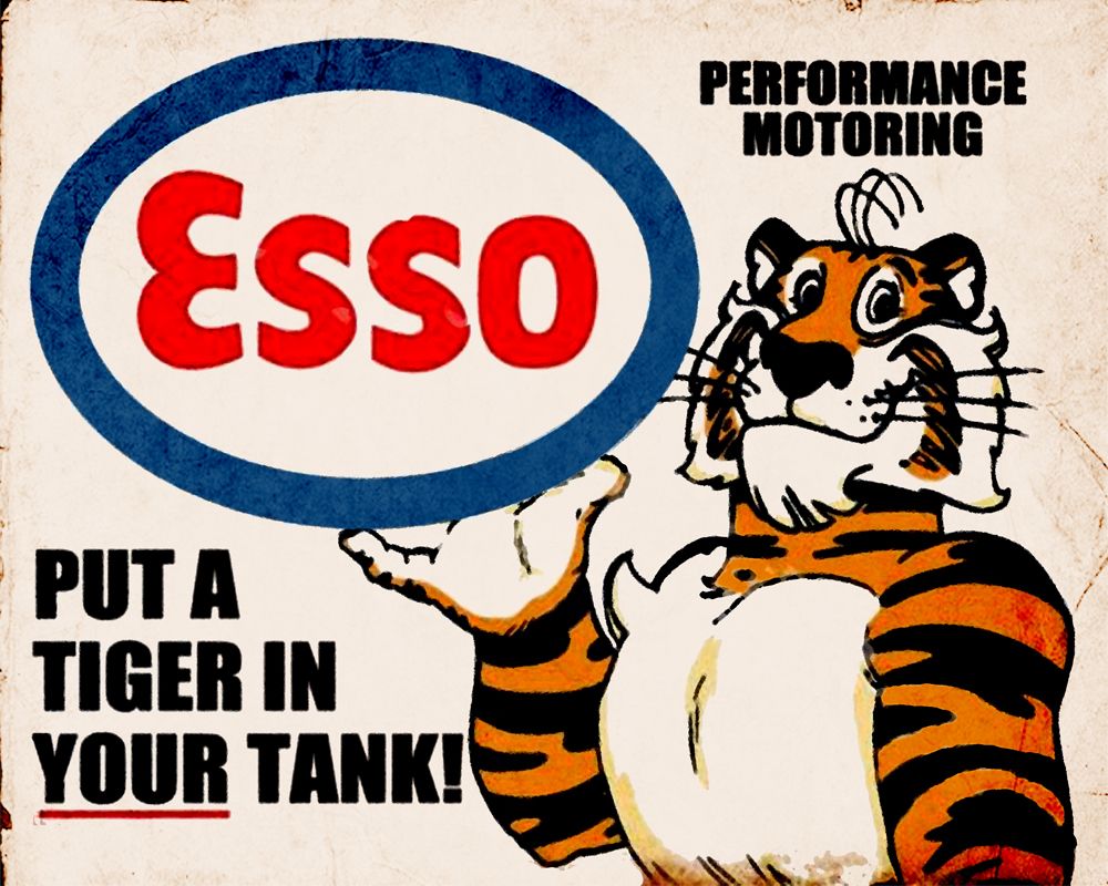 marketing message put-a-tiger-in-your-tank-preformance-motoring-metal-advertising-wall-sign-retro-art-341-p