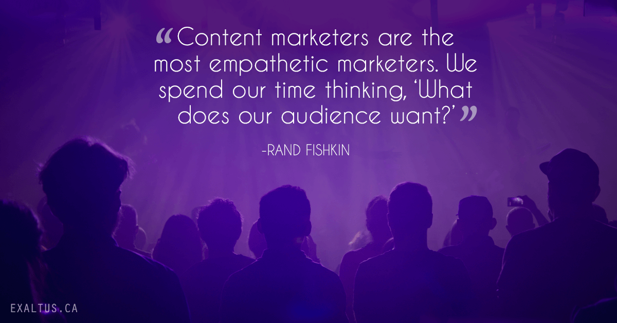 facebook-Content marketers are the most empathetic marketers. We spend our time thinking, ‘What does our audience want?'